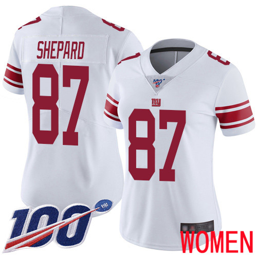 Women New York Giants #87 Sterling Shepard White Vapor Untouchable Limited Player 100th Season Football NFL Jersey->youth nfl jersey->Youth Jersey